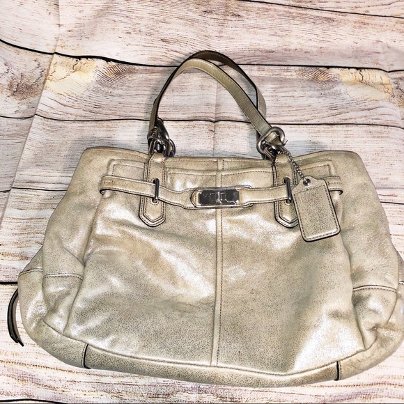 Coach Handbags - COACH Chelsea Metallic Sparkle Hobo Purse